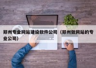 郑州专业网站建设软件公司（郑州做网站的专业公司）